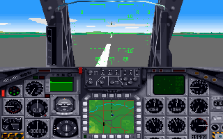 Tornado (DOS) screenshot: Cockpit view