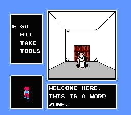 The Goonies II (NES) screenshot: Talking to NPCs