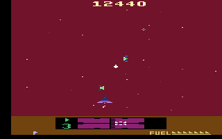 Solaris (Atari 2600) screenshot: Uh oh, losing this battle...
