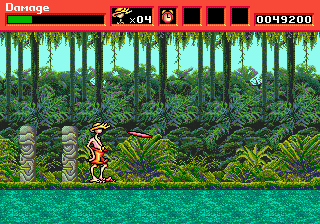 Greendog: The Beached Surfer Dude! (Genesis) screenshot: Your trusty frisbee