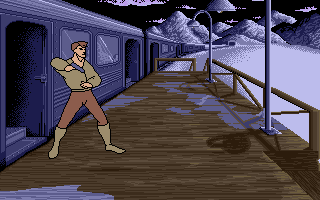 Guy Spy and the Crystals of Armageddon (DOS) screenshot: Arriving (VGA)