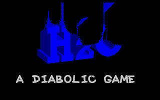 H2O (DOS) screenshot: Title screen ( a falling stream builds the logo )
