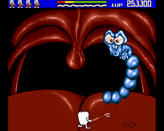 Harald Hårdtand: Kampen om de rene tænder (Amiga) screenshot: 3rd boss