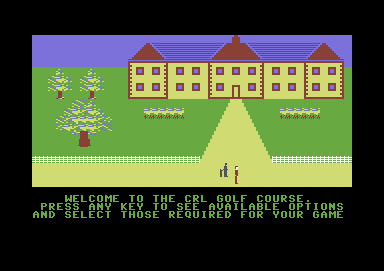 Handicap Golf (Commodore 64) screenshot: Attract screen