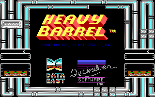 Heavy Barrel (DOS) screenshot: Title screen (EGA)