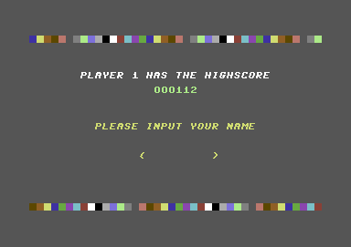 Headache (Commodore 64) screenshot: Name entry