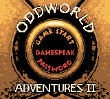 Oddworld Adventures 2 (Game Boy Color) screenshot: Main menu