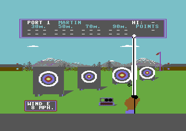 HesGames (Commodore 64) screenshot: Archery