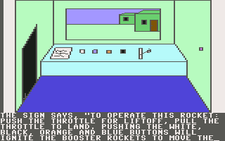 Screenshot of Hi-Res Adventure #0: Mission Asteroid (Commodore 64, 1980 ...