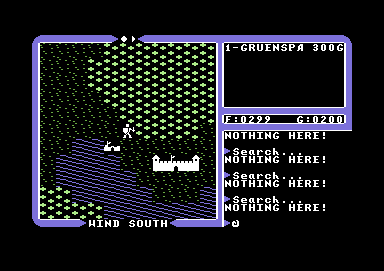 Screenshot of Ultima IV: Quest of the Avatar (Commodore 64