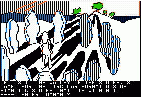 Hi-Res Adventure #6: The Dark Crystal (Apple II) screenshot: Impressive shadows here...