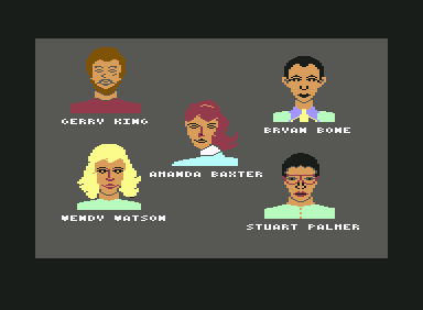 Friday the 13th (Commodore 64) screenshot: character introduction