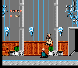 Home Alone 2: Lost in New York (NES) screenshot: You'd better don't look up...