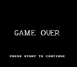 Home Alone 2: Lost in New York (NES) screenshot: Game Over.