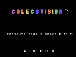 Space Fury (ColecoVision) screenshot: Title screen