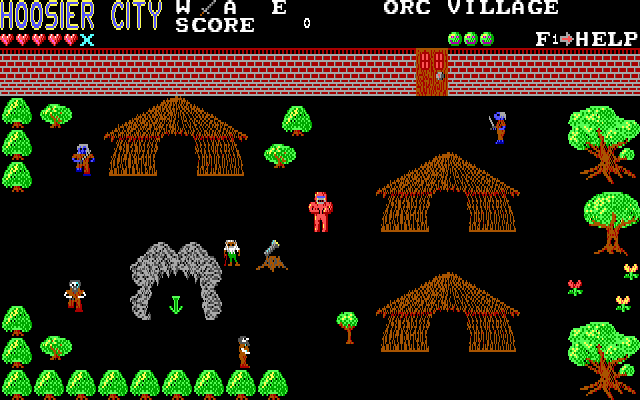 Hoosier City (DOS) screenshot: Episode I - Start of play