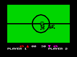 Keith Van Eron's Pro Soccer (ZX Spectrum) screenshot: Indoor soccer.
