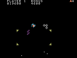 Space Fury (ColecoVision) screenshot: Lots of incoming enemies!