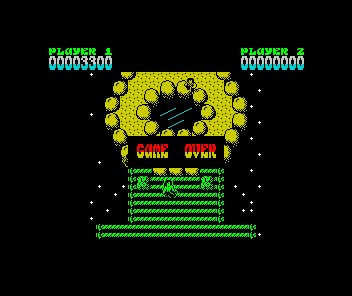 Ikari Warriors II: Victory Road (ZX Spectrum) screenshot: Game over
