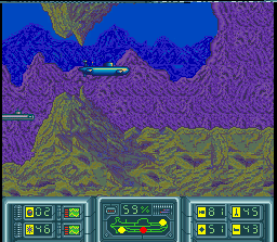 The Hunt for Red October (SNES) screenshot: Through the underwater gap...