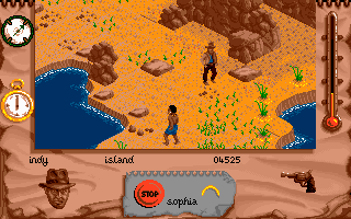 Indiana Jones and the Fate of Atlantis: The Action Game (DOS) screenshot: Level 5 - Hi, I'm looking for Atlantis