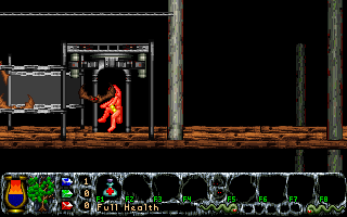 Inner Worlds (DOS) screenshot: Getting beaten up by giant bats