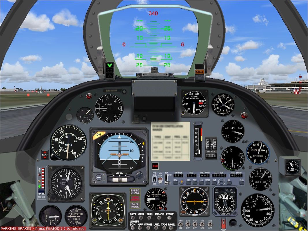 Combat Collectors: Second Edition (Windows) screenshot: The A4-E Skyhawk cockpit view