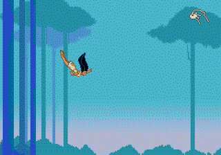 Disney's Pocahontas (Genesis) screenshot: ..and dive from heights.