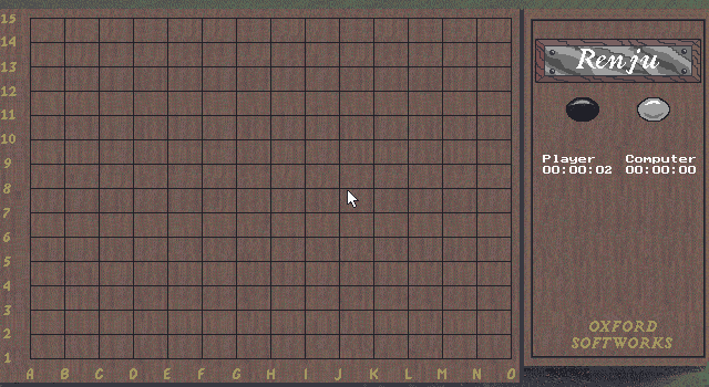 Intelligent Strategy Games 10 (DOS) screenshot: Perhaps I can triumph in Renju