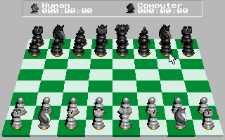 Intelligent Strategy Games 10 (DOS) screenshot: To cleanse the palate, follow through with some Honkey Chess