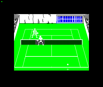International Tennis (ZX Spectrum) screenshot: No point chasing that one