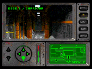 Iron Helix (SEGA CD) screenshot: Ladders help you move undetected.