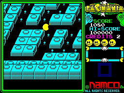 Pac-Mania (ZX Spectrum) screenshot: Pacman can jump.