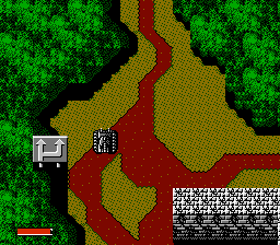 Iron Tank: The Invasion of Normandy (NES) screenshot: A choice of direction