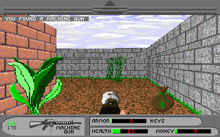Island Peril (DOS) screenshot: Machine gun