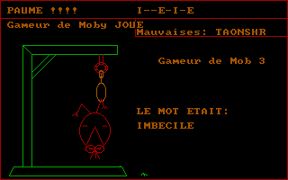Jeu du Pendu, Le (DOS) screenshot: Here I wasn't so successful