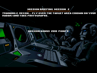 Jetstrike (DOS) screenshot: The missions have considerable variety.