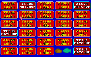 Jesus Matchup (DOS) screenshot: Gameboard