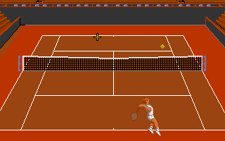Pro Tennis Tour (Amiga) screenshot: Practicing the service