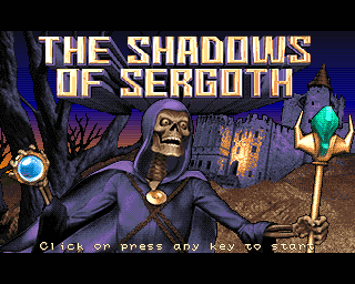 The Shadows of Sergoth (Amiga) screenshot: Title screen