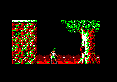 Jim Power in "Mutant Planet" (Amstrad CPC) screenshot: Game start