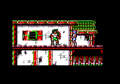 Jim Power in "Mutant Planet" (Amstrad CPC) screenshot: Further along