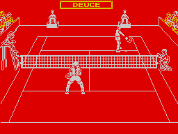 Pro Tennis Tour (ZX Spectrum) screenshot: Playing on the net