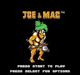 Joe & Mac: Caveman Ninja (NES) screenshot: Title Graphic