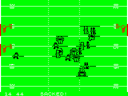 Quarterback (ZX Spectrum) screenshot: Lining up a pass