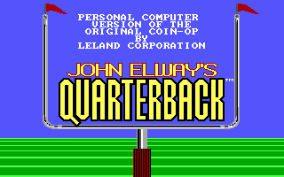 Quarterback (PC Booter) screenshot: Title screen 2 (EGA/MCGA/Tandy)