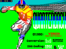 Quarterback (ZX Spectrum) screenshot: Loading screen