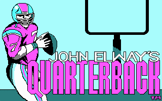 Quarterback (PC Booter) screenshot: Title screen 1 (CGA)