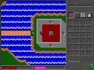 Joyous Rebel (DOS) screenshot: Entrance to a dungeon
