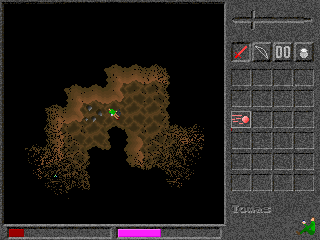Joyous Rebel (DOS) screenshot: A dungeon